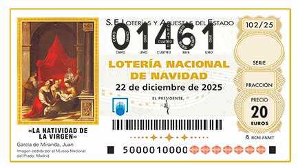 Décimo 01461 del sorteo 102-22/12/2025 Navidad