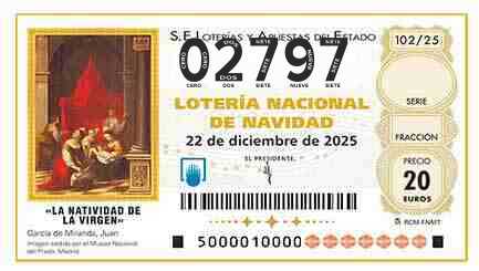 Décimo 02797 del sorteo 102-22/12/2025 Navidad