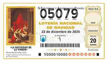 Décimo 05079 del sorteo 102-22/12/2025 Navidad