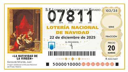 Décimo 07811 del sorteo 102-22/12/2025 Navidad