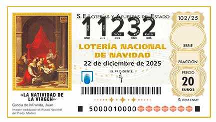 Décimo 11232 del sorteo 102-22/12/2025 Navidad