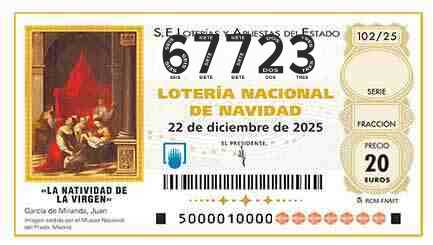 Décimo 67723 del sorteo 102-22/12/2025 Navidad