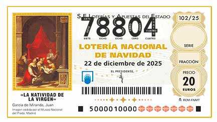 Décimo 78804 del sorteo 102-22/12/2025 Navidad