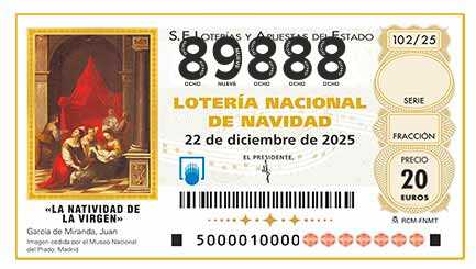Décimo 89888 del sorteo 102-22/12/2025 Navidad