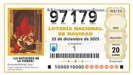 Décimo 97179 del sorteo 102-22/12/2025 Navidad