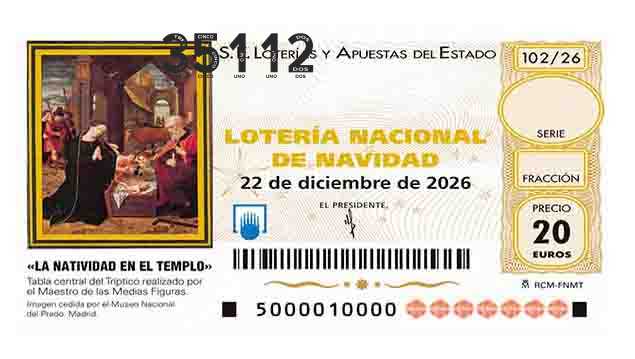 Décimo 35112 del sorteo 102-22/12/2026 Navidad