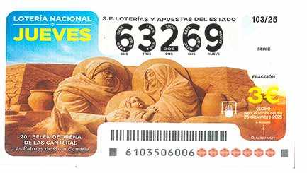Décimo 63269 del sorteo 103-25/12/2025 Jueves