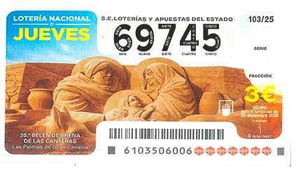 Décimo 69745 del sorteo 103-25/12/2025 Jueves