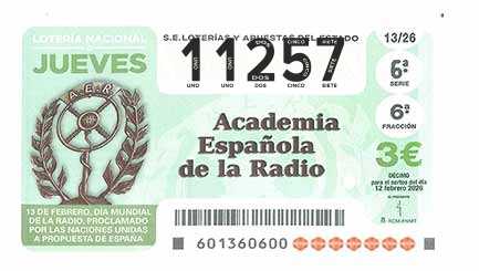 Décimo 11257 del sorteo 13-12/02/2026 Jueves