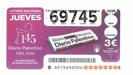 Décimo 69745 del sorteo 15-19/02/2026 Jueves