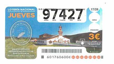 Décimo 97427 del sorteo 17-26/02/2026 Jueves