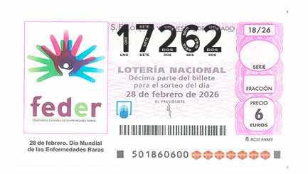Décimo 17262 del sorteo 18-28/02/2026 Sábado