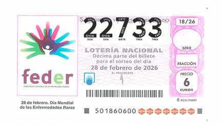 Décimo 22733 del sorteo 18-28/02/2026 Sábado