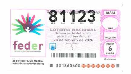 Décimo 81123 del sorteo 18-28/02/2026 Sábado