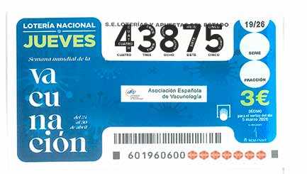 Décimo 43875 del sorteo 19-05/03/2026 Jueves
