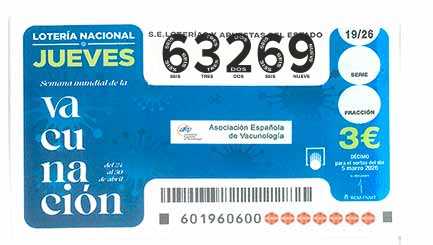 Décimo 63269 del sorteo 19-05/03/2026 Jueves