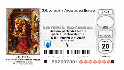 Décimo 71769 del sorteo 2-06/01/2026 El Niño