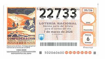 Décimo 22733 del sorteo 20-07/03/2026 Sábado