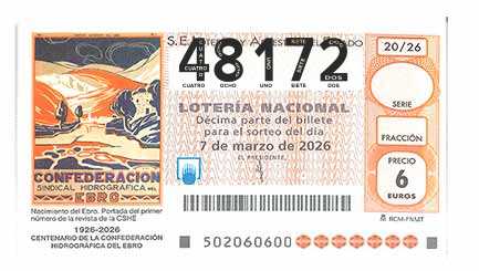 Décimo 48172 del sorteo 20-07/03/2026 Sábado