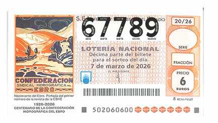 Décimo 67789 del sorteo 20-07/03/2026 Sábado