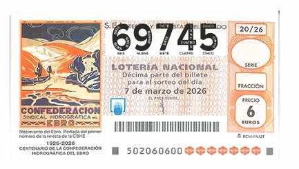 Décimo 69745 del sorteo 20-07/03/2026 Sábado