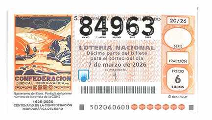 Décimo 84963 del sorteo 20-07/03/2026 Sábado