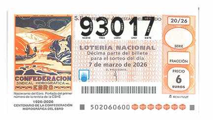 Décimo 93017 del sorteo 20-07/03/2026 Sábado