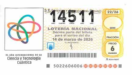 Décimo 14511 del sorteo 22-14/03/2026 Sábado