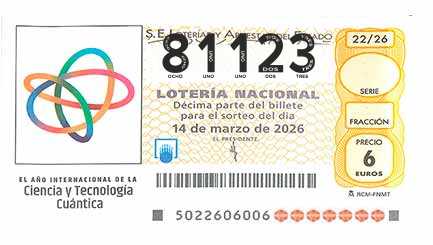 Décimo 81123 del sorteo 22-14/03/2026 Sábado