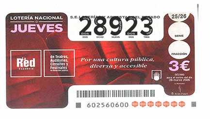 Décimo 28923 del sorteo 25-26/03/2026 Jueves