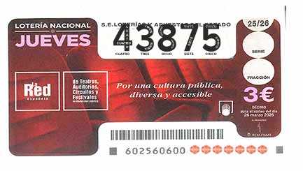 Décimo 43875 del sorteo 25-26/03/2026 Jueves