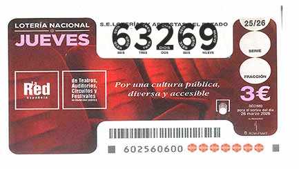 Décimo 63269 del sorteo 25-26/03/2026 Jueves