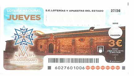 Décimo 94665 del sorteo 27-02/04/2026 Jueves