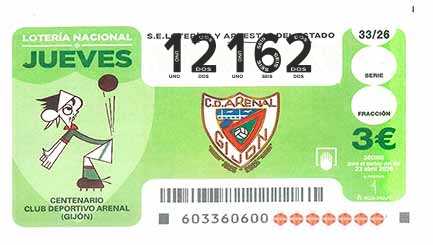 Décimo 12162 del sorteo 33-23/04/2026 Jueves