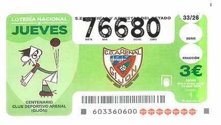 Décimo 76680 del sorteo 33-23/04/2026 Jueves