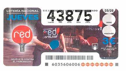 Décimo 43875 del sorteo 35-30/04/2026 Jueves