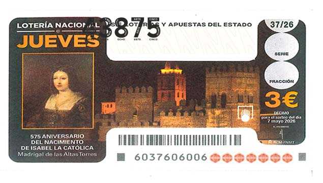 Décimo 43875 del sorteo 37-07/05/2026 Jueves