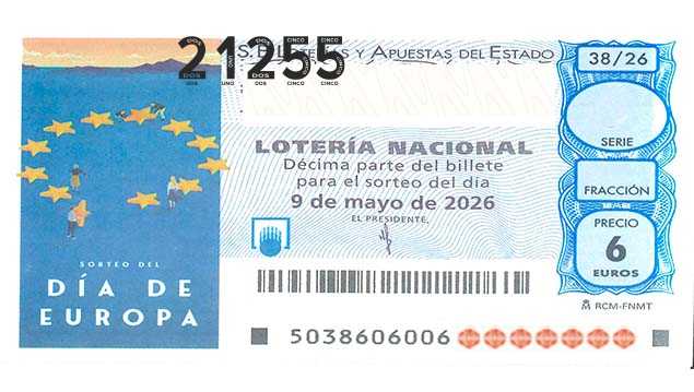 Décimo 21255 del sorteo 38-09/05/2026 Sábado
