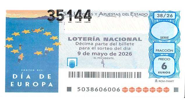 Décimo 35144 del sorteo 38-09/05/2026 Sábado