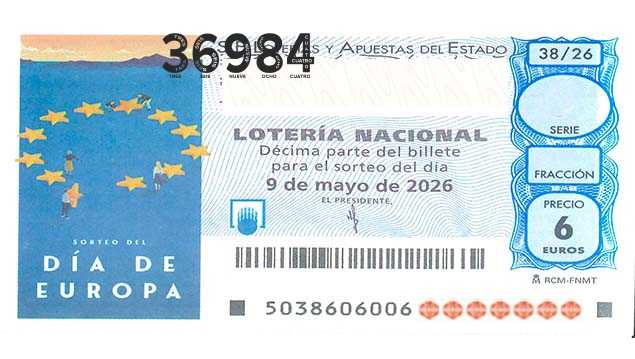 Décimo 36984 del sorteo 38-09/05/2026 Sábado