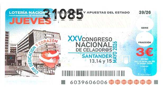 Décimo 31085 del sorteo 39-14/05/2026 Jueves