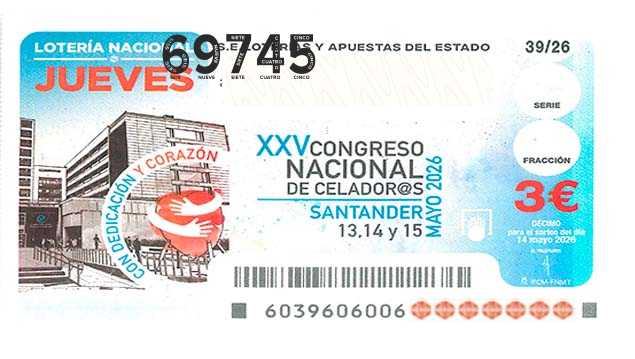Décimo 69745 del sorteo 39-14/05/2026 Jueves