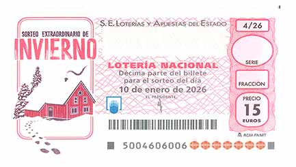 Décimo 00226 del sorteo 4-10/01/2026 Sábado