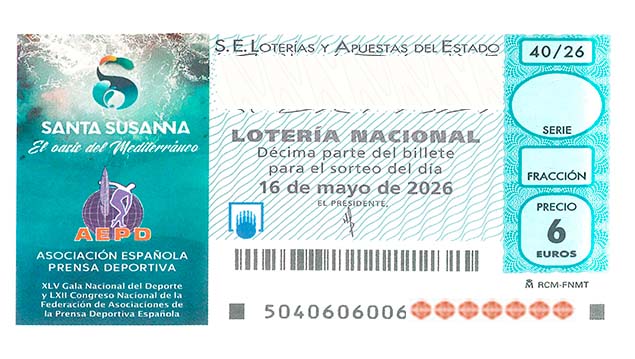 Décimo 87372 del sorteo 40-16/05/2026 Sábado