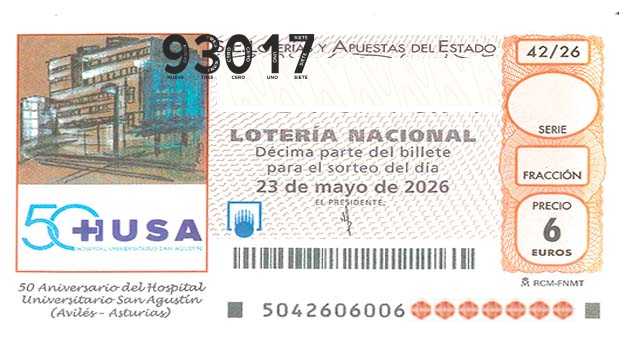 Décimo 93017 del sorteo 42-23/05/2026 Sábado