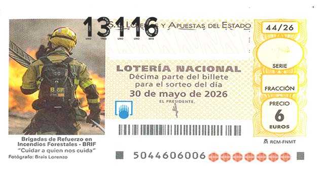 Décimo 13116 del sorteo 44-30/05/2026 Sábado