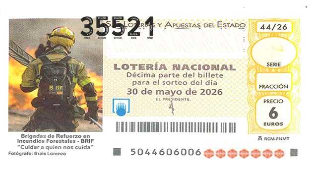 Décimo 35521 del sorteo 44-30/05/2026 Sábado