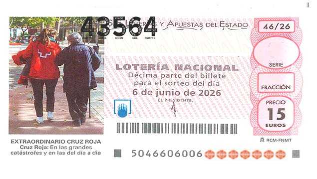 Décimo 43564 del sorteo 46-06/06/2026 Sábado