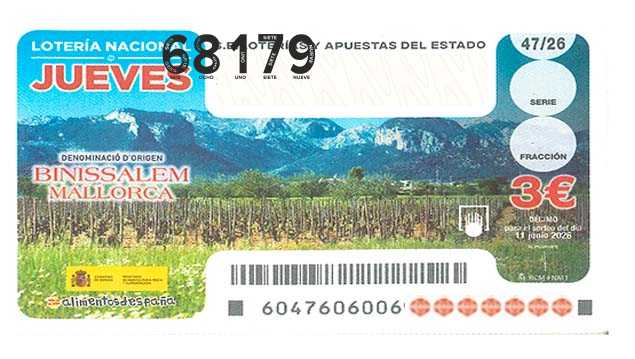 Décimo 68179 del sorteo 47-11/06/2026 Jueves