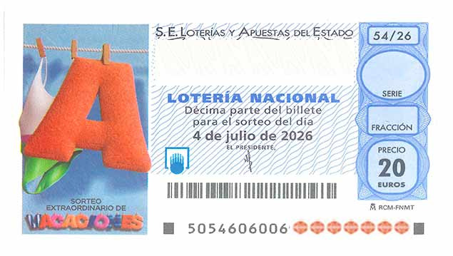 Décimo 04142 del sorteo 54-04/07/2026 Sábado